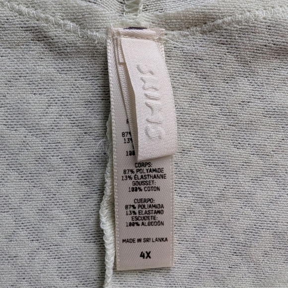 Skims Logo Mesh Thong Panty Women's Plus 4X Bone Stretch New With Tags Fairy Y2K - Picture 8 of 10